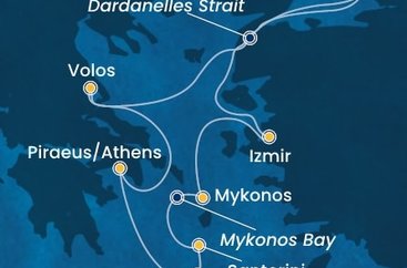 Turecko, Grécko z Istanbulu na lodi Costa Fortuna