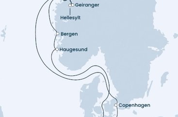 Nemecko, Dánsko, Nórsko z Kielu na lodi Costa Firenze