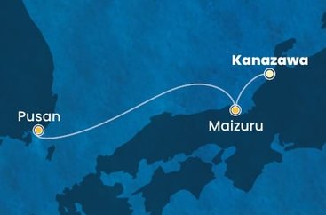 Japonsko, Južná Kórea z Kanazawy na lodi Costa Serena