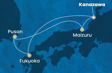 Japonsko, Južná Kórea z Kanazawy na lodi Costa Serena