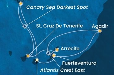 Španielsko, Portugalsko, , Maroko z Las Palmas na lodi Costa Fortuna