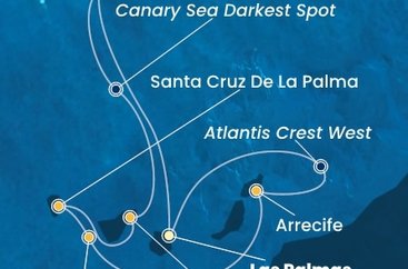 Španielsko, Portugalsko,  z Las Palmas na lodi Costa Fortuna
