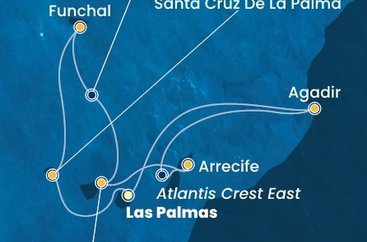 Španielsko, Portugalsko, Maroko z Las Palmas na lodi Costa Fortuna