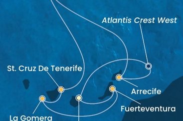 Španielsko, La Gomera, Portugalsko z Las Palmas na lodi Costa Pacifica