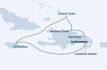 Dominikánska republika, Jamajka, Veľká Británia z La Romany na lodi Costa Pacifica