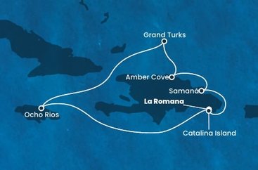 Dominikánska republika, Jamajka, Veľká Británia z La Romany na lodi Costa Fascinosa
