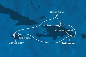 Dominikánska republika, Jamajka, Veľká Británia z La Romany na lodi Costa Fascinosa