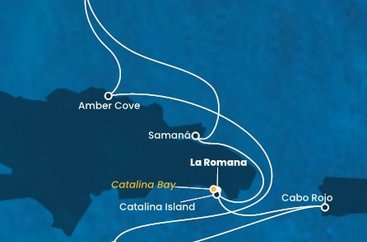 Dominikánska republika, , Veľká Británia z La Romany na lodi Costa Fascinosa