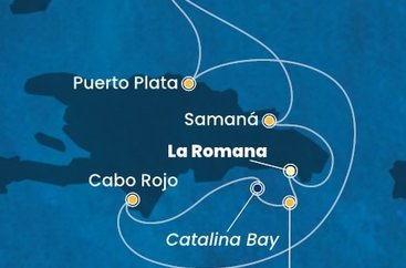 Dominikánska republika, Veľká Británia z La Romany na lodi Costa Fascinosa