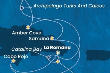 Dominikánska republika, Veľká Británia, USA z La Romany na lodi Costa Pacifica