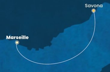 Francúzsko, Taliansko z Marseille na lodi Costa Serena