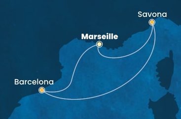 Francúzsko, Španielsko, Taliansko z Marseille na lodi Costa Pacifica