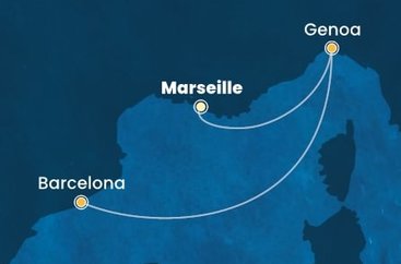Francúzsko, Taliansko, Španielsko z Marseille na lodi Costa Favolosa