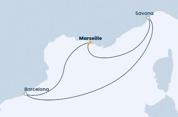 Francúzsko, Taliansko, Španielsko z Marseille na lodi Costa Pacifica