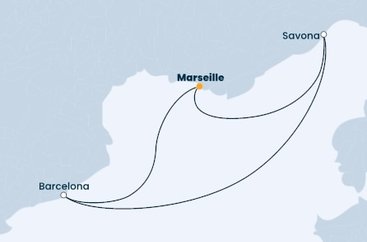 Francúzsko, Taliansko, Španielsko z Marseille na lodi Costa Favolosa