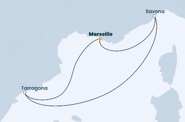 Francúzsko, Taliansko, Španielsko z Marseille na lodi Costa Favolosa