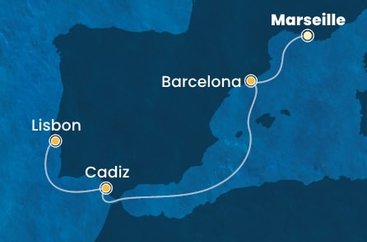 Francúzsko, Španielsko, Portugalsko z Marseille na lodi Costa Favolosa