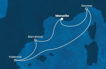 Francúzsko, Taliansko, Španielsko z Marseille na lodi Costa Fascinosa