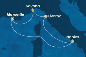 Francúzsko, Taliansko z Marseille na lodi Costa Fascinosa
