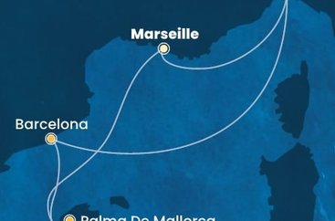 Francúzsko, Taliansko, Španielsko z Marseille na lodi Costa Toscana