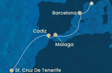 Francúzsko, Španielsko z Marseille na lodi Costa Smeralda