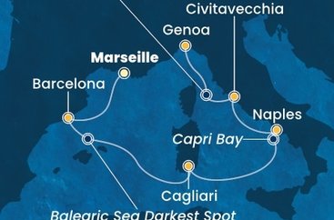 Francúzsko, Španielsko, Taliansko z Marseille na lodi Costa Smeralda