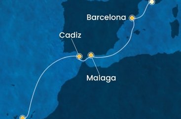 Francúzsko, Španielsko z Marseille na lodi Costa Smeralda