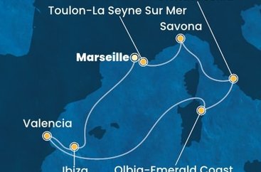 Francúzsko, Španielsko, Taliansko z Marseille na lodi Costa Pacifica