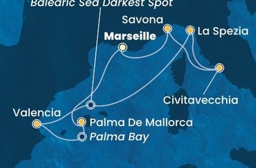 Francúzsko, Španielsko, Taliansko z Marseille na lodi Costa Pacifica
