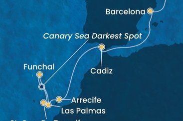 Francúzsko, Španielsko, Madeira z Marseille na lodi Costa Pacifica