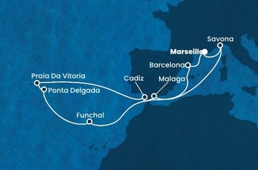 Francúzsko, Taliansko, Španielsko, Portugalsko z Marseille na lodi Costa Fascinosa
