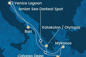 Taliansko, Grécko z Marghery na lodi Costa Deliziosa