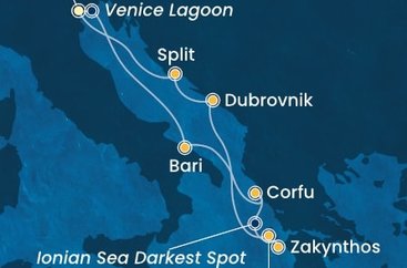 Taliansko, Grécko, Kefalonie, Chorvátsko z Marghery na lodi Costa Deliziosa