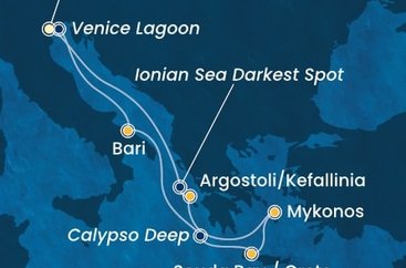 Taliansko, Kréta, Grécko, Kefalonie z Marghery na lodi Costa Deliziosa