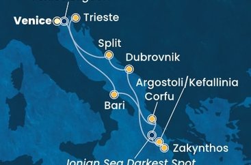 Taliansko, Grécko, Chorvátsko z Marghery na lodi Costa Deliziosa
