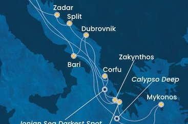 Taliansko, Chorvátsko, Grécko z Marghery na lodi Costa Deliziosa