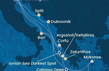 Taliansko, Grécko, Chorvátsko z Marghery na lodi Costa Deliziosa