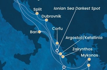 Taliansko, Grécko, Chorvátsko z Marghery na lodi Costa Deliziosa