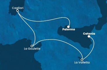 Taliansko, Tunisko, Malta z Palerma na lodi Costa Fascinosa
