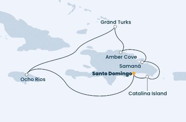 Dominikánska republika, Jamajka, Veľká Británia zo Santa Dominga na lodi Costa Pacifica
