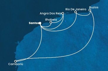 Brazília zo Santosu na lodi Costa Pacifica