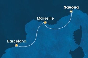 Taliansko, Francúzsko, Španielsko ze Savony na lodi Costa Fortuna