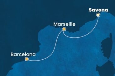 Taliansko, Francúzsko, Španielsko ze Savony na lodi Costa Toscana