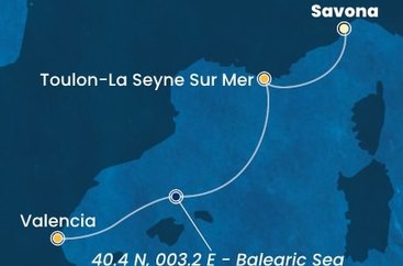 Taliansko, Francúzsko, Španielsko ze Savony na lodi Costa Pacifica