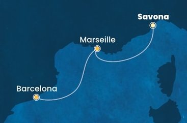 Taliansko, Francúzsko, Španielsko ze Savony na lodi Costa Toscana