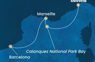 Taliansko, Francúzsko, Španielsko ze Savony na lodi Costa Toscana