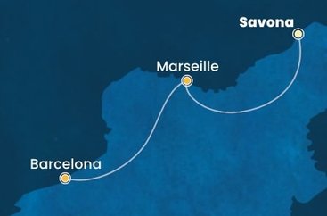 Taliansko, Francúzsko, Španielsko ze Savony na lodi Costa Toscana