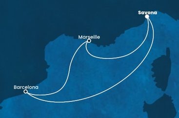 Taliansko, Španielsko, Francúzsko zo Savony na lodi Costa Fascinosa