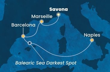 Taliansko, Francúzsko, Španielsko ze Savony na lodi Costa Toscana