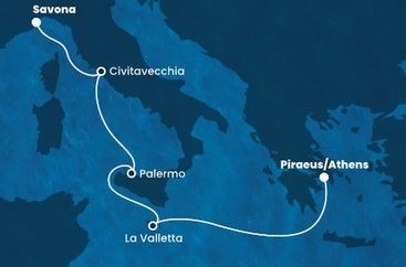 Taliansko, Malta, Grécko ze Savony na lodi Costa Fortuna